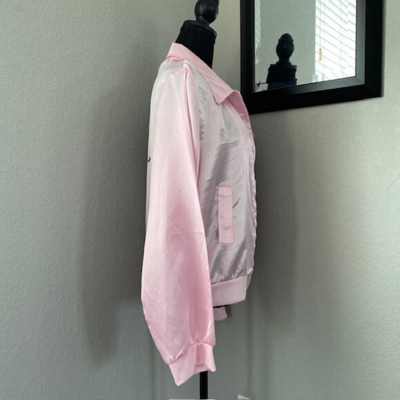 GREASE Pink Ladies Pink Satin Bomber Jacket XL - Picture 5 of 13